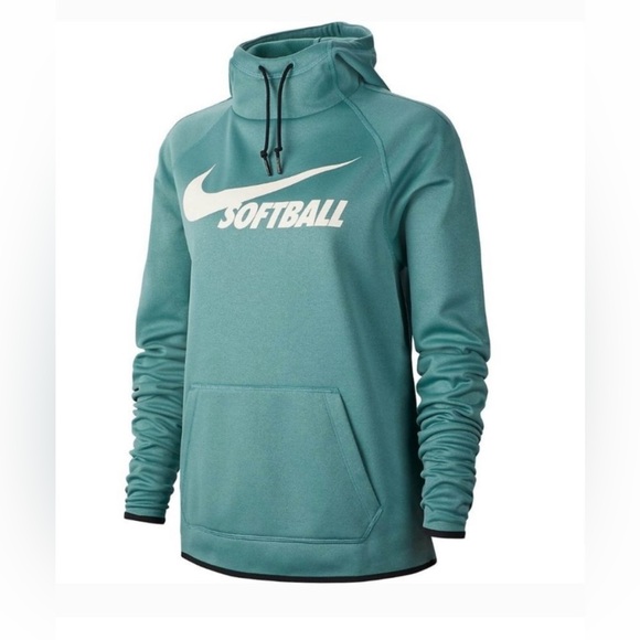 Nike Tops - Nike Dri Fit Softball Hoodie Sweatshirt Womens L Green